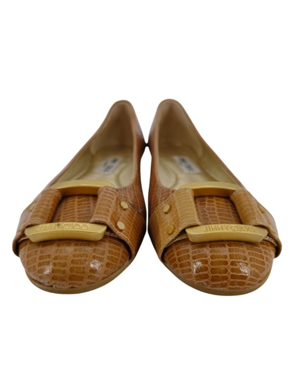 Jimmy Choo Womens US 9 / 39EU Lizard Print Leather Ballet Flats Loafers Shoes - Picture 2 of 12